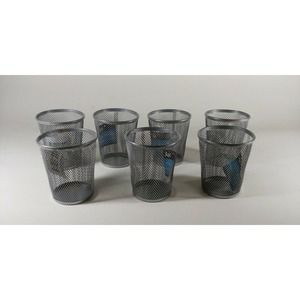Jot Metal Screen Cups Containers for Pens Pencils 7 Count